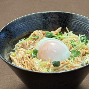 葱生姜香る　鶏肉のせごはん