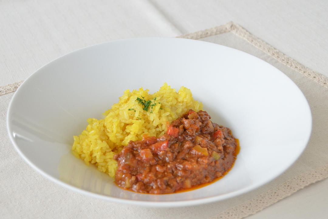野菜たくさんトライカレー